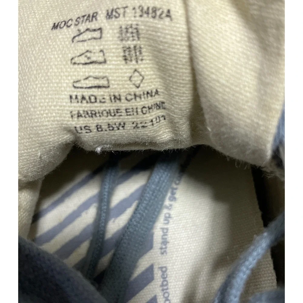 Taos 8.5 Sneaker Moc Star Canvas Greyish / Blue Distressed Finish Slight Wear‎